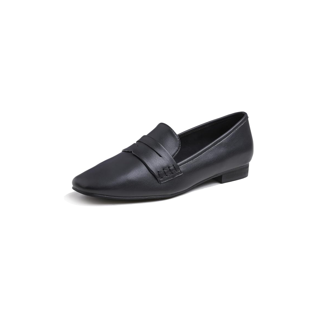 Mocassini Donna Eleganti Vegan Pelle Nera