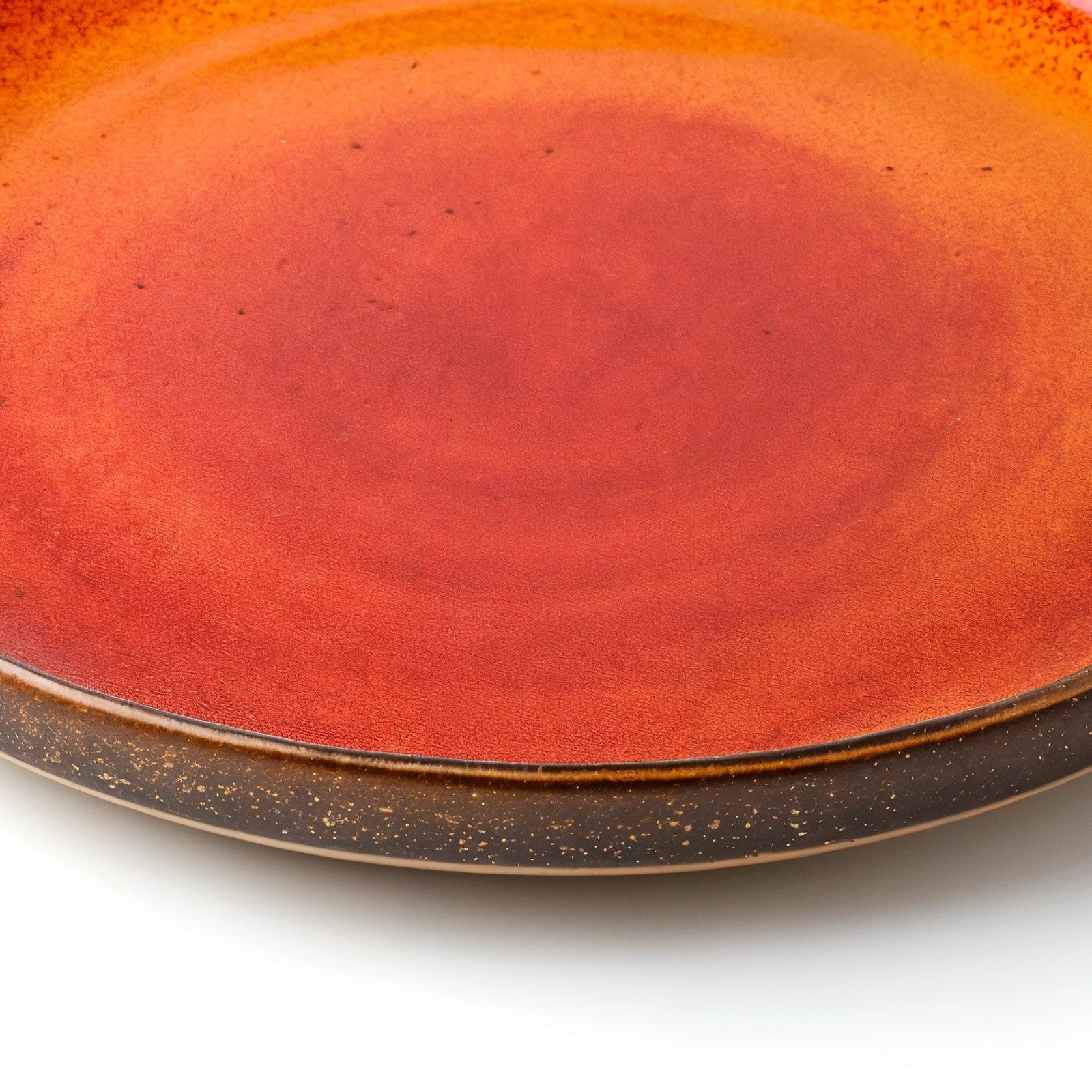 Bernatexshop Piatto Fuoco — dettaglio del bordo frontale e del profilo del piatto