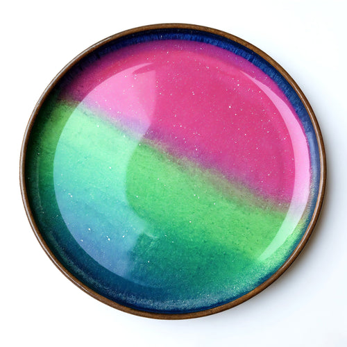 Bernatexshop Piatto Aurora Boreale — vista dall'alto del piatto rotondo