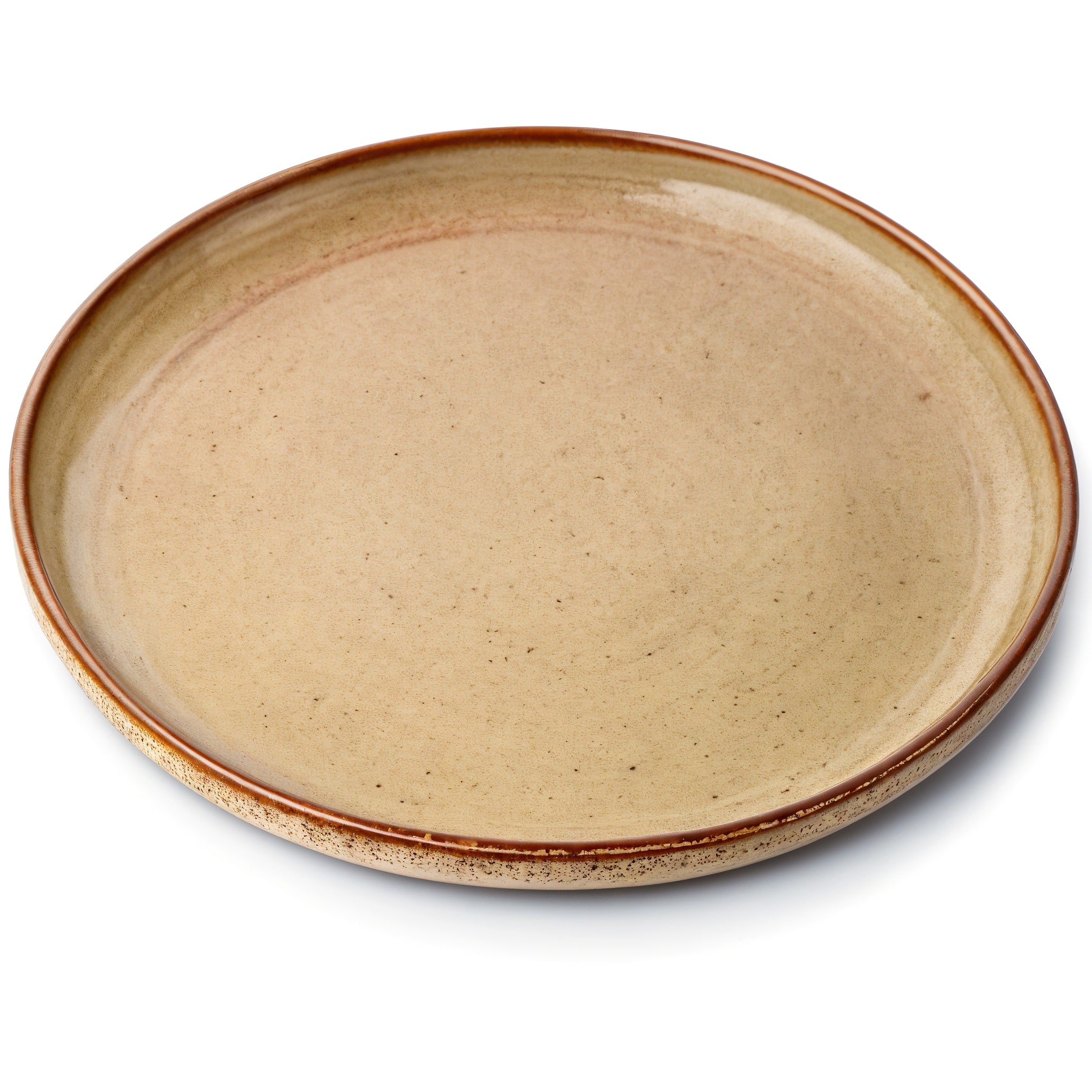 Bernatexshop Piatto Circolare Terra — vista angolata tre quarti del piatto intero