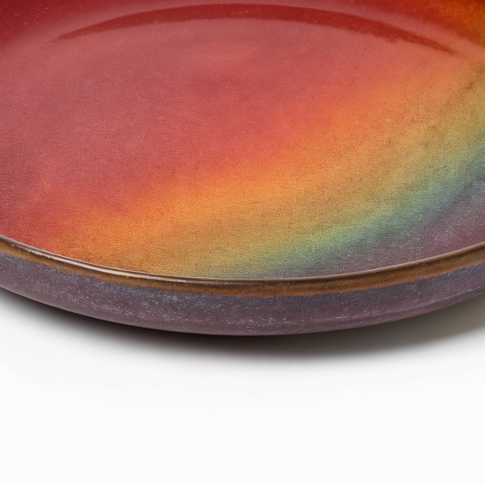 Piatto Arcobaleno — vista del bordo e del profilo del piatto
