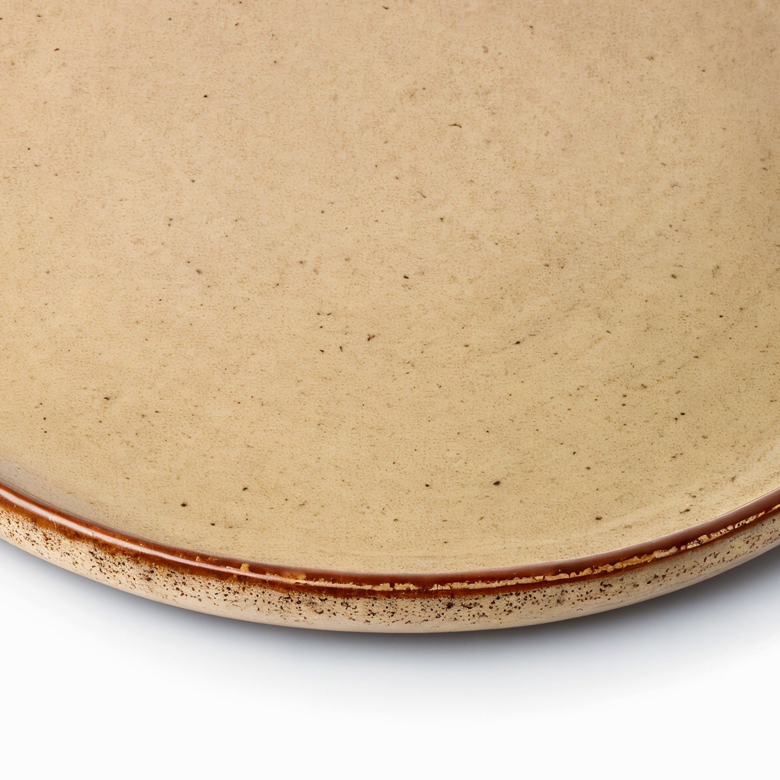 Bernatexshop Piatto Circolare Terra — dettaglio del bordo anteriore